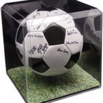 Basketball Display Case w/Black Plastic Case