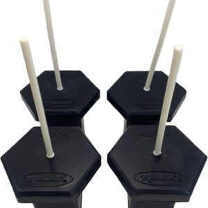 Markwort Black Base Plug w/White Indicator - 4 Pack