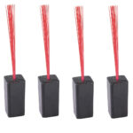 Markwort Black Rubber Base Plugs with Red Bristles - 4 Pack