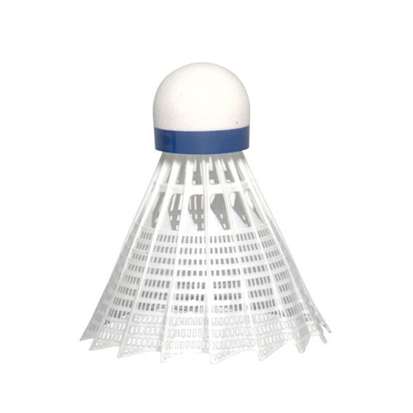 JEX 600 Official Grade Nylon Shuttlecock Foam Base - Medium Speed - White Skirt - 6 Pieces Per Tube
