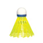 JEX 600 Official Grade Nylon Shuttlecock Foam Base - Medium Speed - Yellow Skirt - 6 Pieces Per Tube