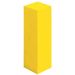 Foam Rectangle Base Plug - Yellow