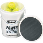 18 Pcs of FP247Y Leather FP Softball in Markwort Ball Bucket