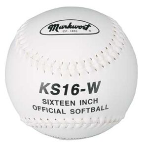 Markwort 16 Softball Synthetic White/White Stitch