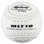 Markwort Leather Softball 10 White W/White Stitching - Dozen