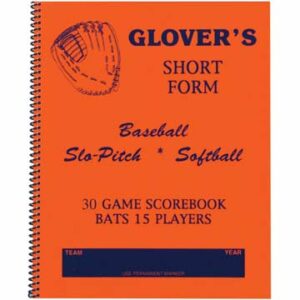 Glover's Baseball/Softball Short Form 30-game Scorebook