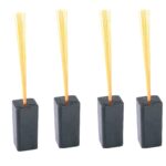 Markwort Black Base Plugs with Orange Bristles - 4 Pack