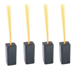 Markwort Black Base Plugs with Orange Bristles - 4 Pack