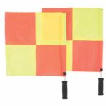 Markwort Soccer Linesman Flags - Checkered Orange/Yellow