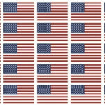 American Flag Helmet Decal Stickers .5x.33 (25 per sheet)